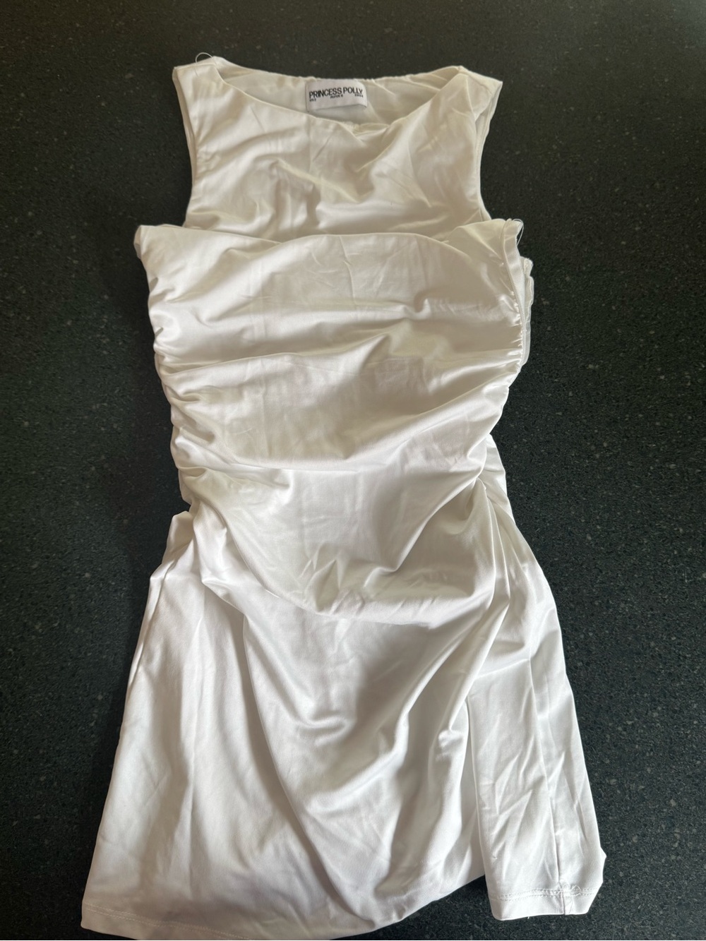 Princess Polly White Ruched Mini Dress